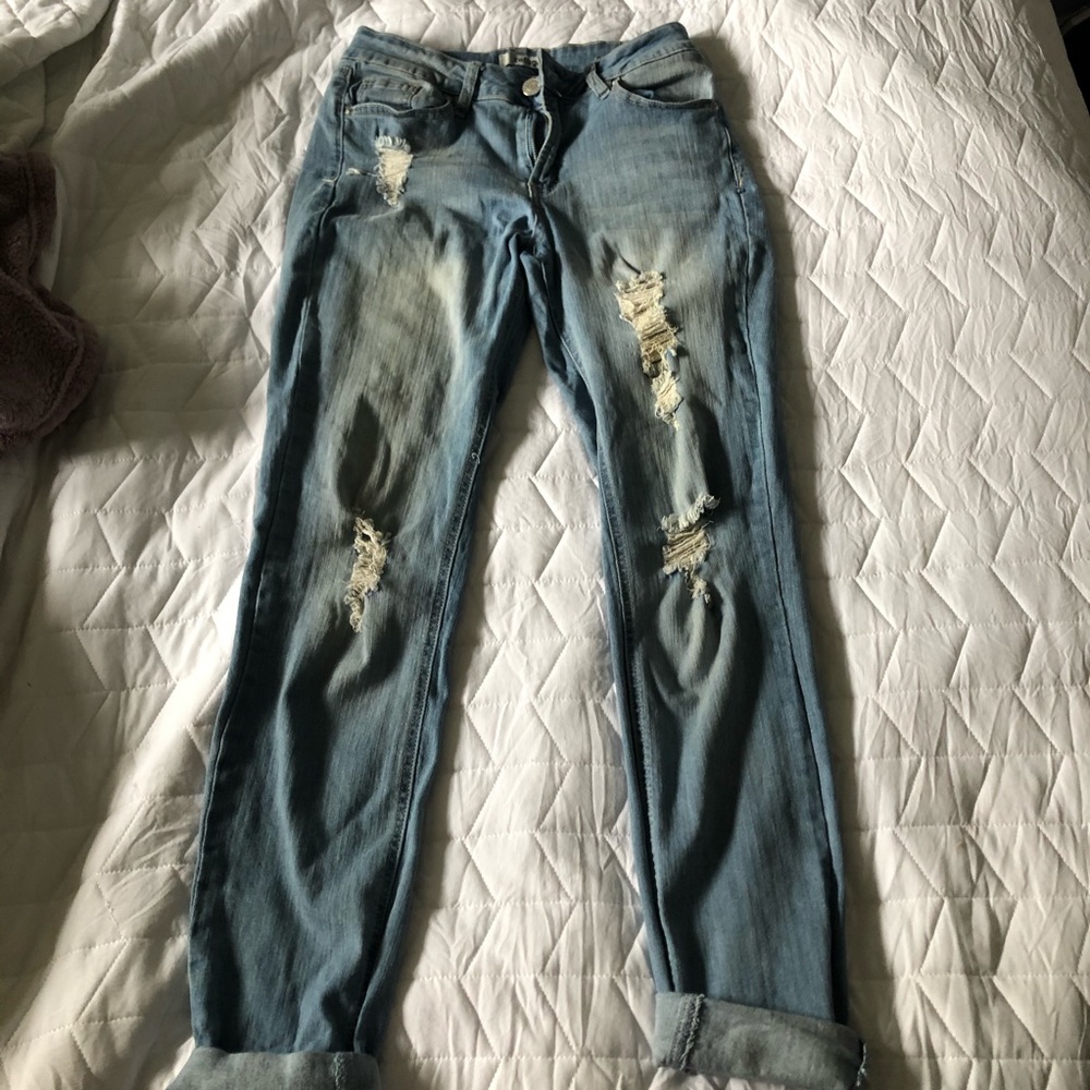 Distressed Ripped Jeans